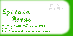 szilvia merai business card